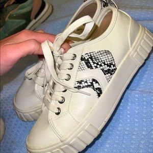 Dolce vita tennis shoes with snakeskin accents